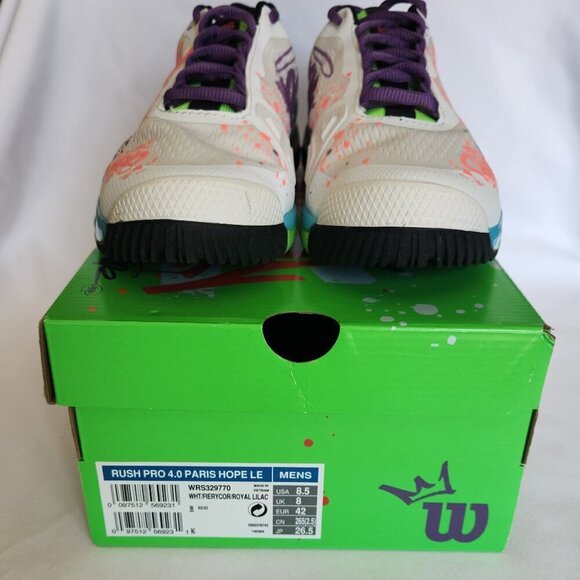 WILSON Rush Pro 4.0 Paris Hope Limited Edition - M8.5/W10 - NWOT - Picture 9 of 10